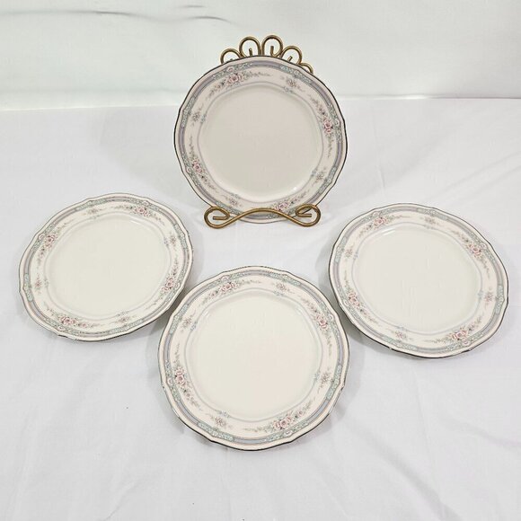 Noritake Rothschild Ivory China Platinum Band Bread & Butter Plates – Set of 4 - Picture 12 of 16